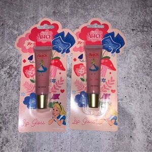 2 - Disney Alice In Wonderland Lip Gloss New